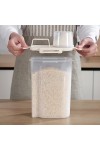 Ölçü Kabı Kapaklı Bakliyat Saklama Kabı - Kulplu Tasarım - 1800 ml