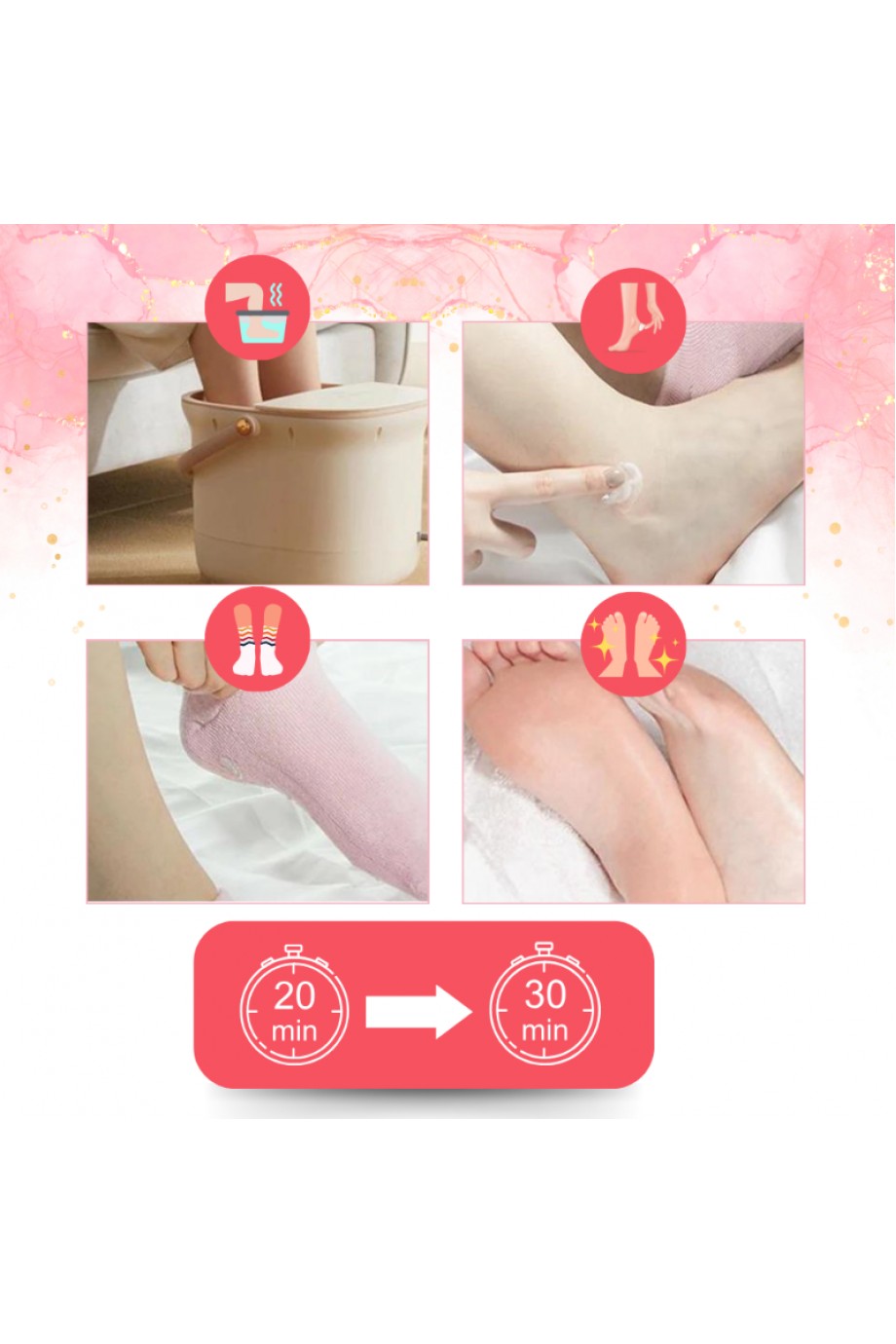 Ayak Nemlendirici Jel SPA Çorabı - Yumuşatıcı Jel Kaplama