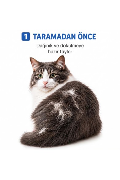 Kedi Köpek Tarağı - Evcil Hayvan Tüy Toplama Tarağı - Metal Uçlu