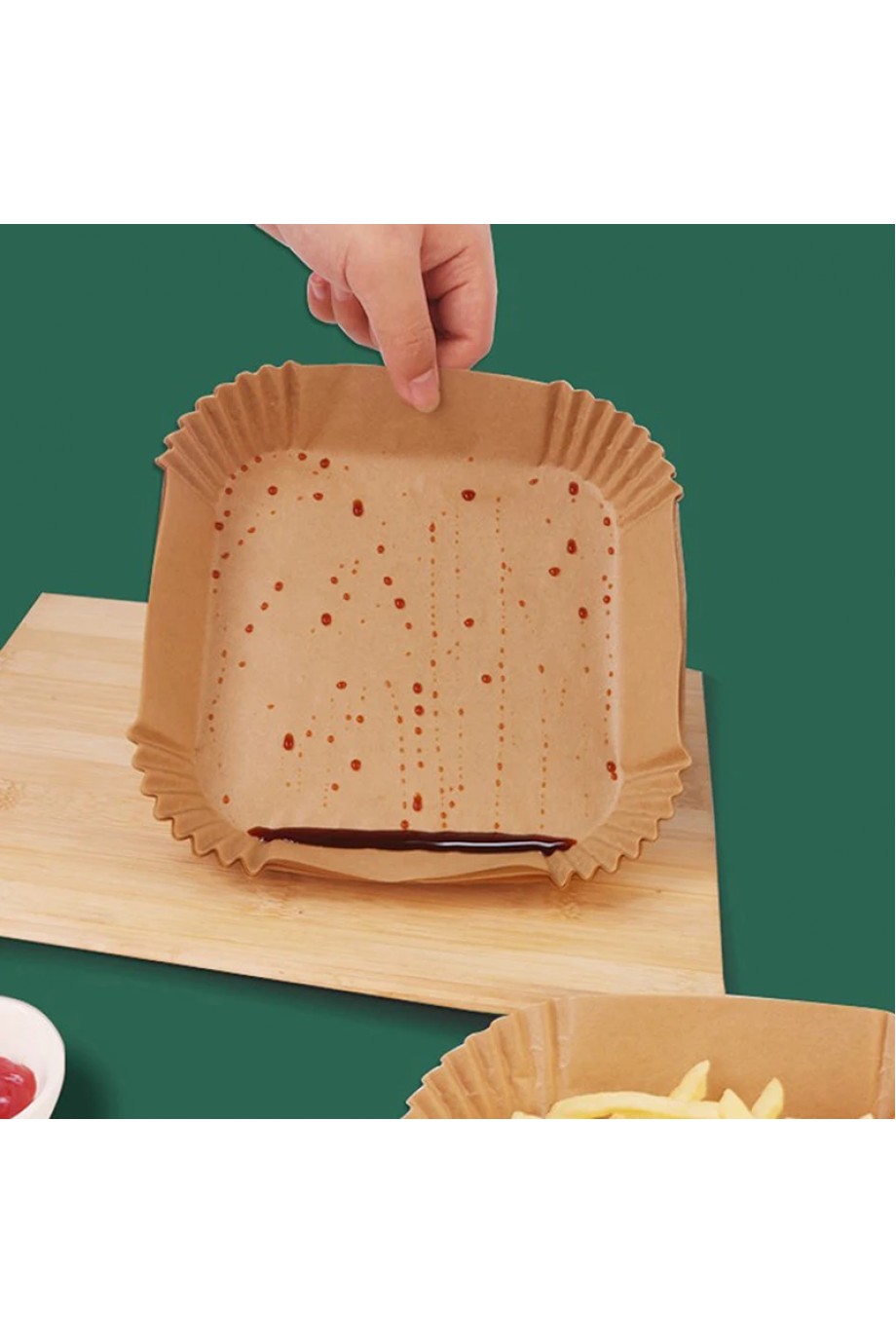 Büyük Boy Air Fryer Fritöz Pişirme Kağıdı 50 Adet