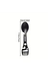 2'li Paket Taktiksel Spork Kaşık Çatal - 5 Fonksiyonlu - Paslanmaz Çelik