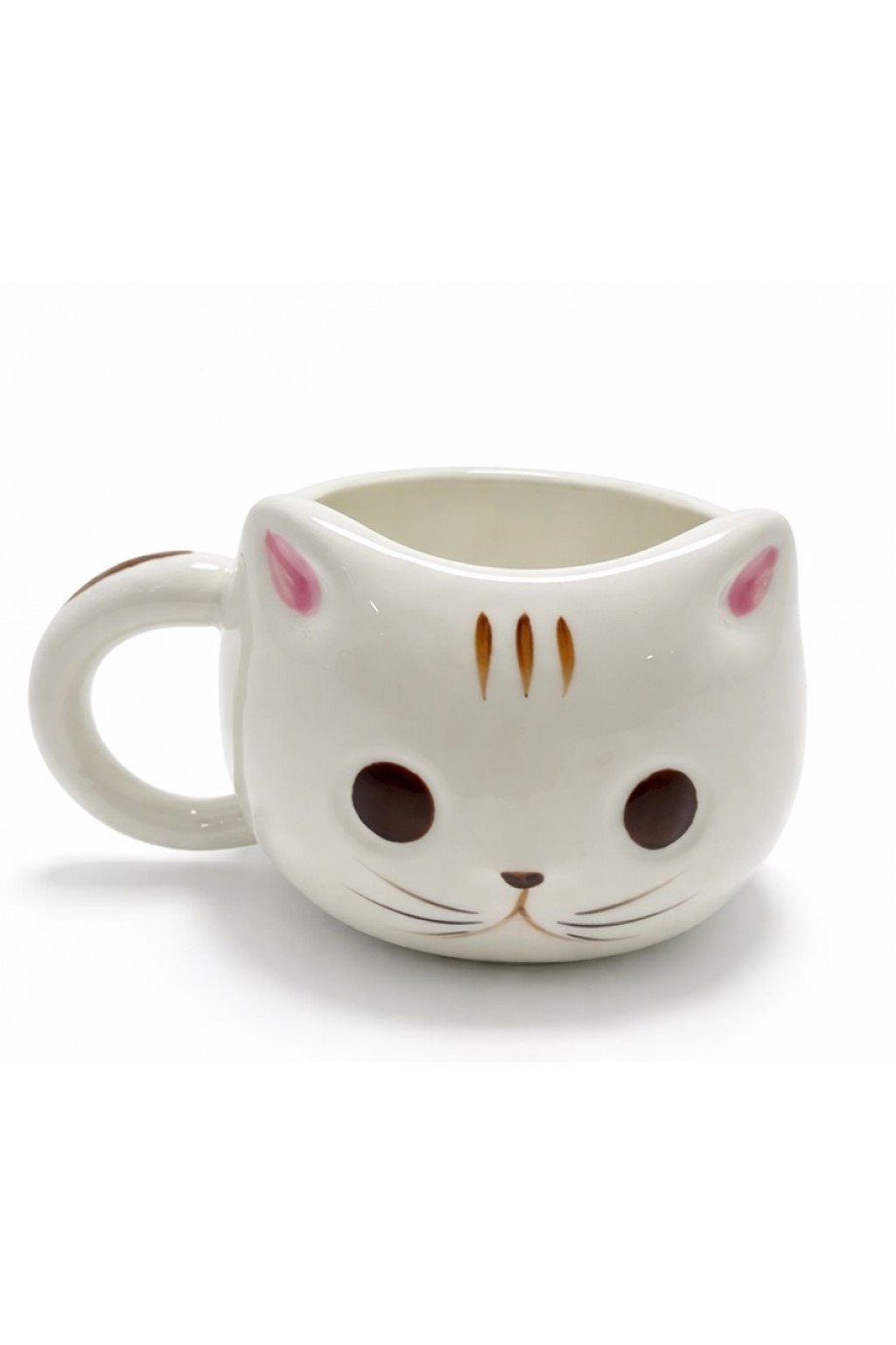 3D Kedi Tasarımlı Kabartmalı Seramik Kupa Bardak - Sevimli Beyaz Kedicik 3D Kedi Tasarımlı Kabartmalı Seramik Kupa Bardak - Sevimli Beyaz Kedicik