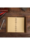 Kutulu Deri Defter ve Metal Roller Kalem Seti - Yaprak Desenli - Baskıya Uygun