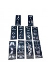 Karışık Desenli Tüp Kına Şablonu - 10'lu Paket - 8x20 cm