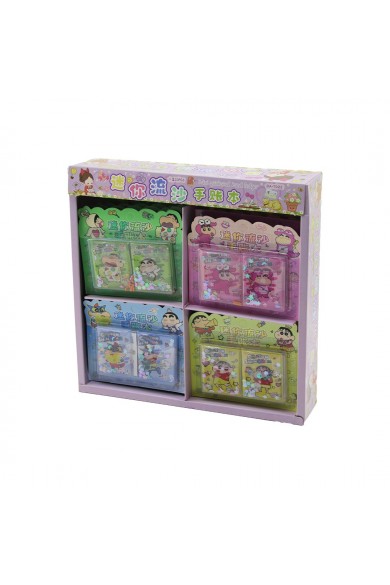 2 Adet Mini Not Defteri Seti - Crayon Shin Chan Tasarımlı - 12 Sayfa Sticker - Sulu Kapak