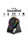 SoundPad Bluetooth Hoparlör - İndüksiyon Temas Özellikli - Telefon Standlı - Type-C Şarj - RGB Ambiyans Aydınlatma