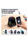 SoundPad Bluetooth Hoparlör - İndüksiyon Temas Özellikli - Telefon Standlı - Type-C Şarj - RGB Ambiyans Aydınlatma