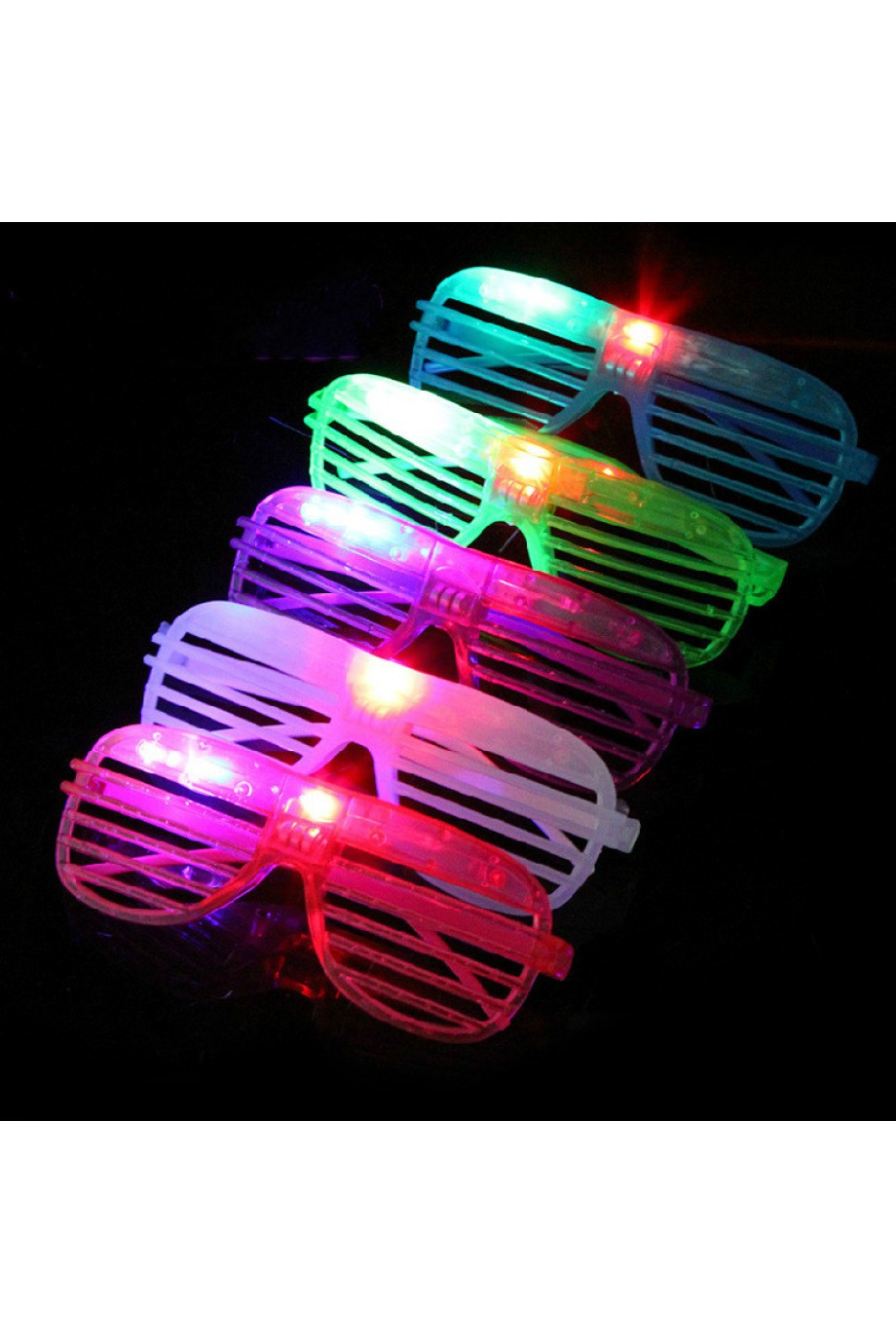 Led Işıklı Renkli Panjur Gözlük 12 Adet