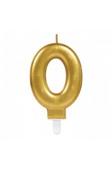 0 Rakamı Mum Gold Renk