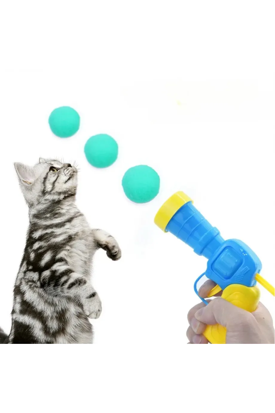 Peluş Top Atan İnteraktif Kedi Oyuncağı