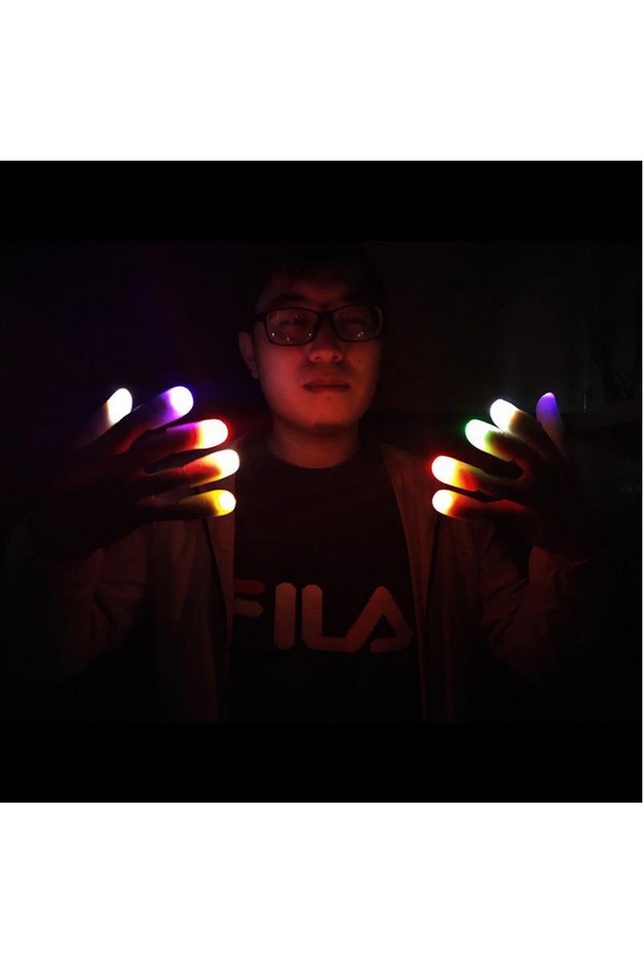 Led Işıklı Renkli Sihirli Parmak Şaka Led Işıklı Renkli Sihirli Parmak Şaka