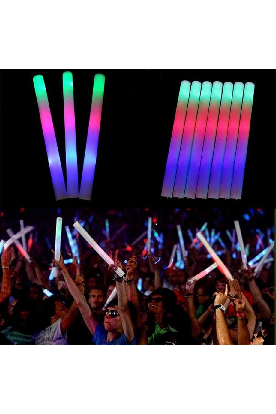 Led Işıklı Rengarenk Sünger Parti Çubuk