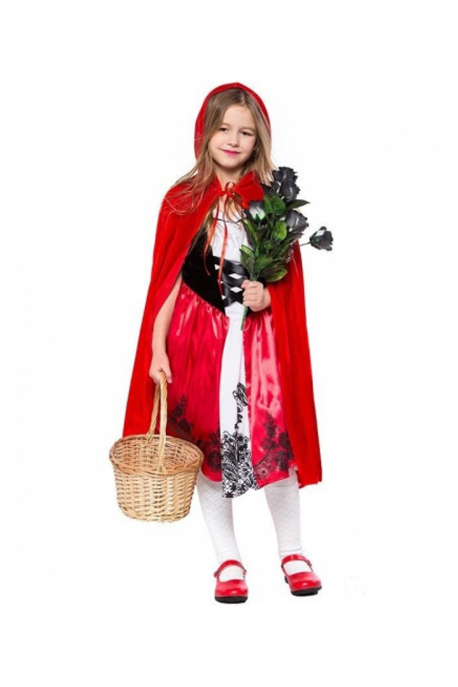 Kırmızı Başlıklı Kız Şapkalı Pelerin 90 cm
