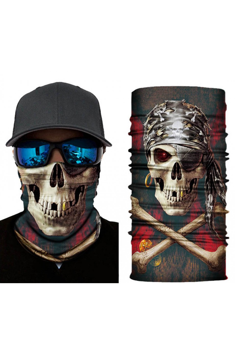 Siyah Korsan Kafatası Baskılı Buff Bandana 30x48 cm Siyah Korsan Kafatası Baskılı Buff Bandana 30x48 cm