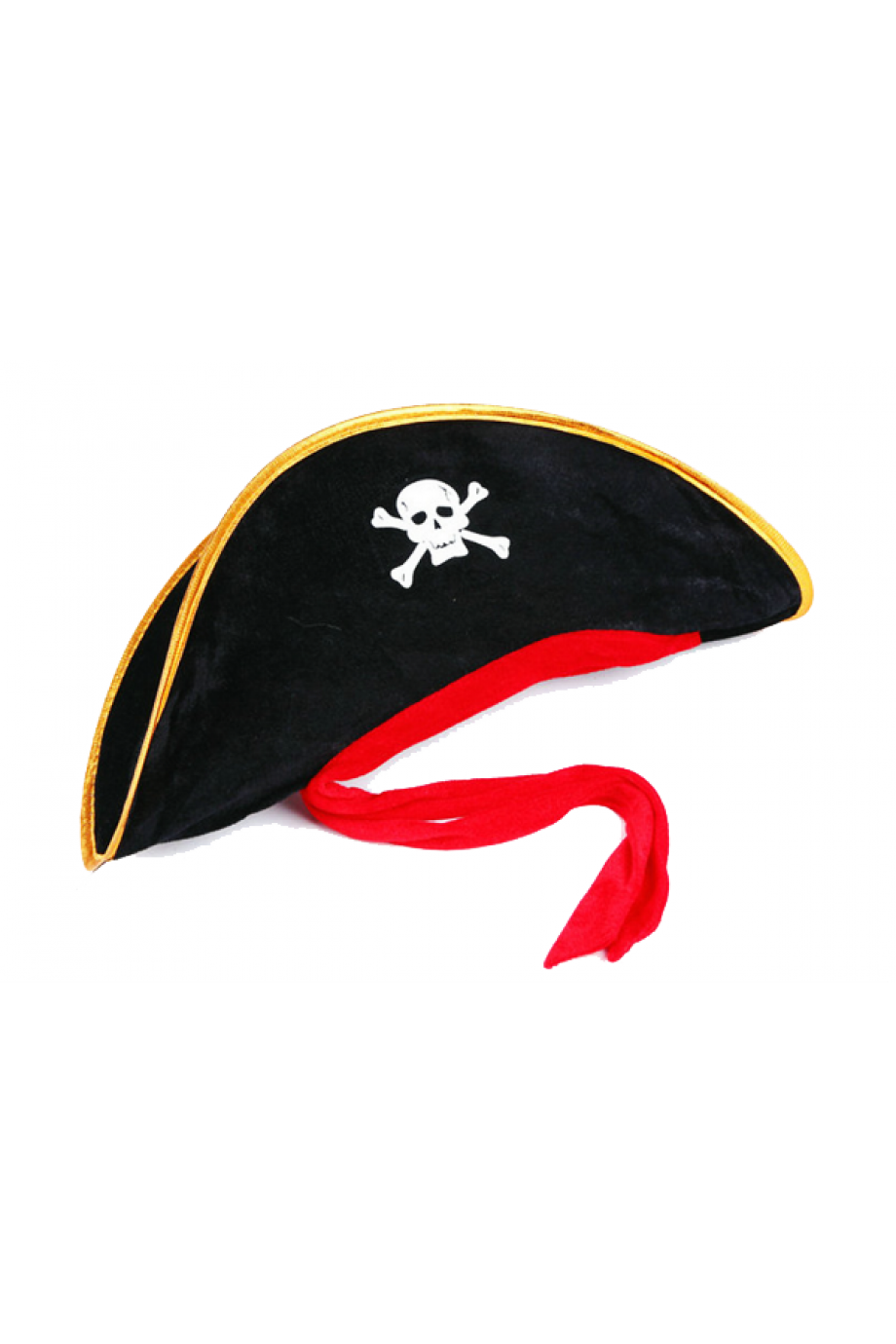 Yetişkin Boy Kadife Jack Sparrow Denizci Kaptan Jack Korsan Şapkası 50X20 CM