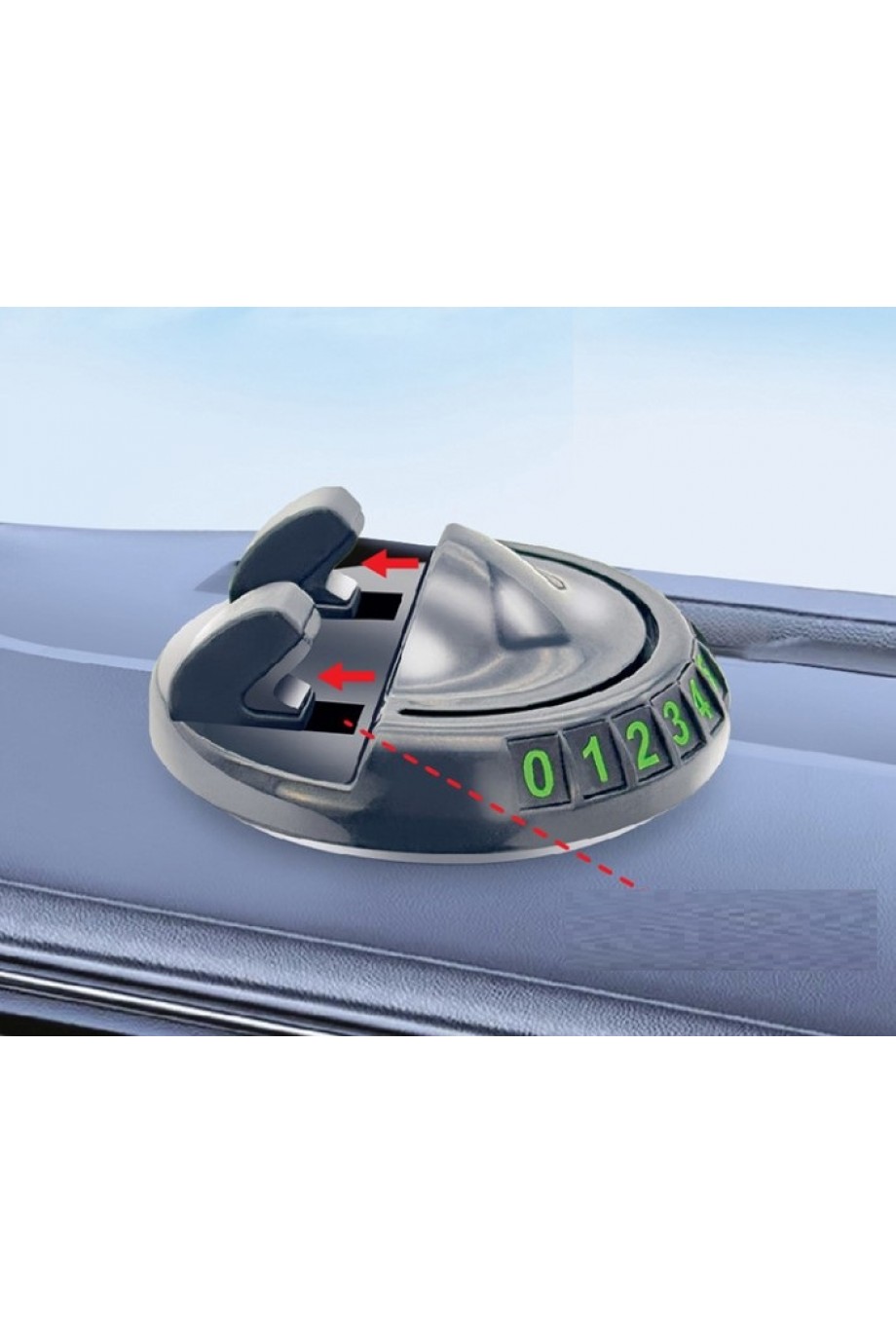360° Dönebilen Yapışkanlı Numaratörlü Araç Telefon Tutucu