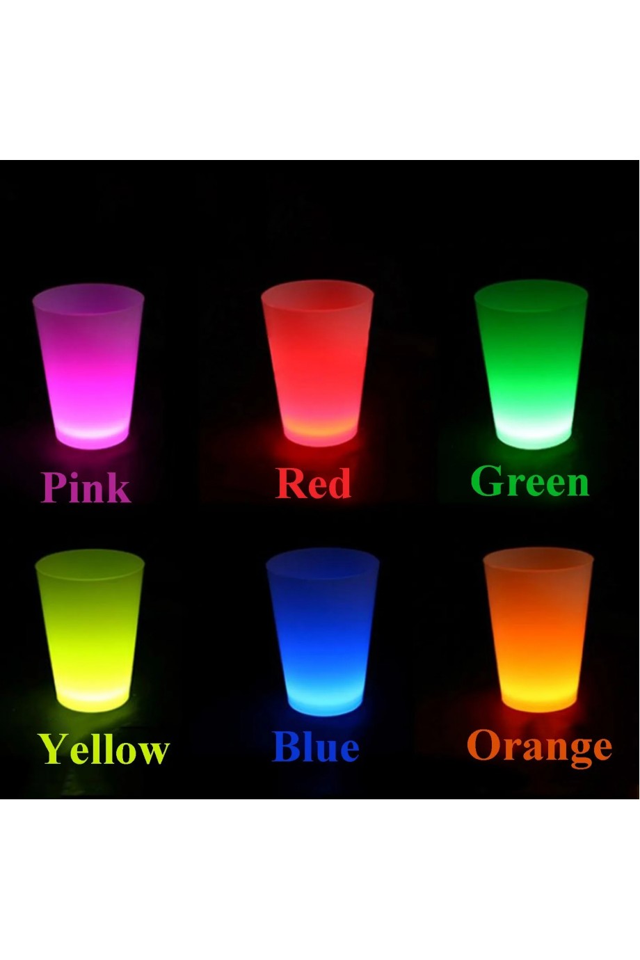 Glow Partisi Bardakları 6 Renk 6 Adet