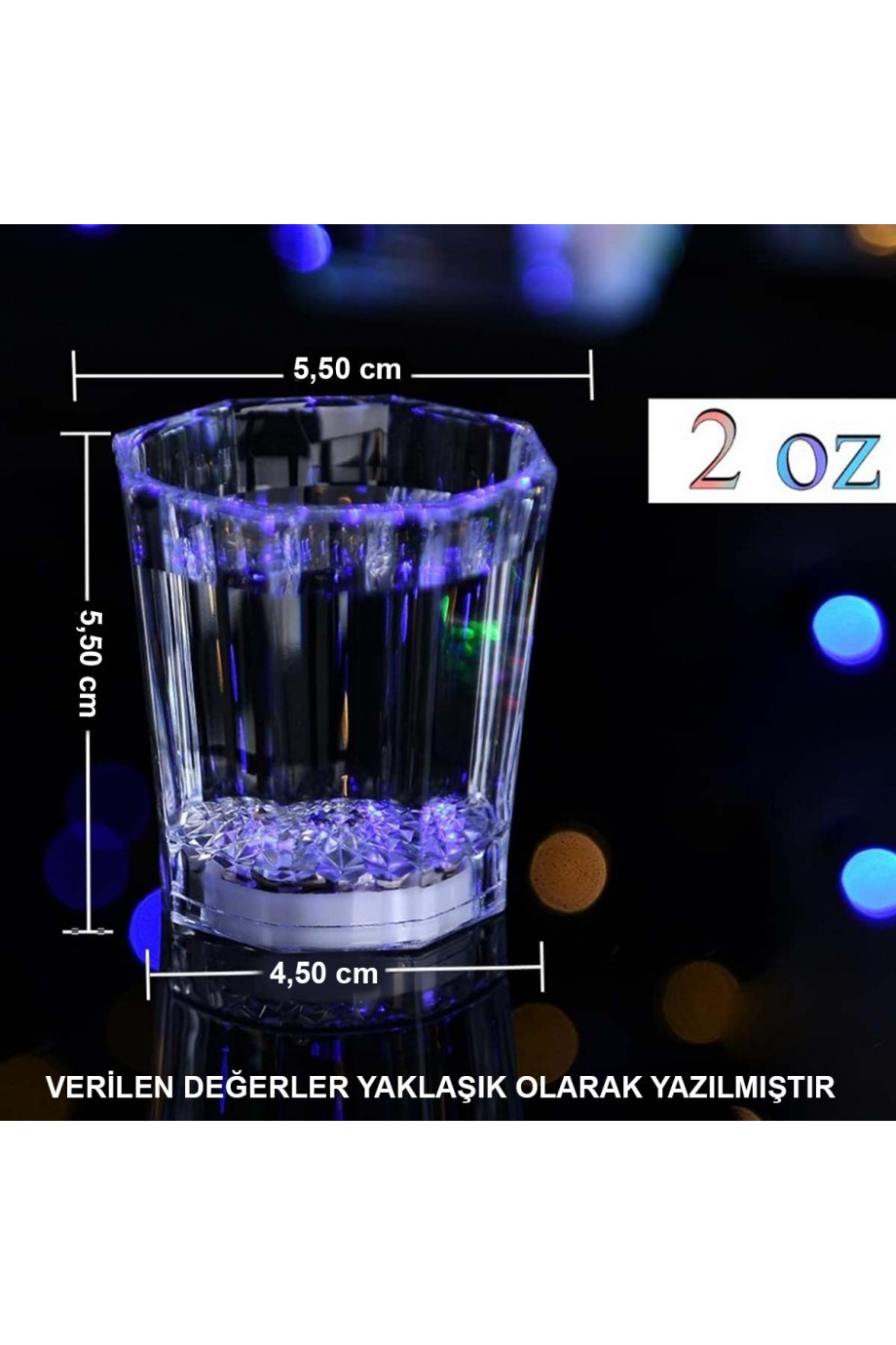 Renkli Led Parlayan Fiber Optik Glow Işıklı Bardak 1 Adet Renkli Led Parlayan Fiber Optik Glow Işıklı Bardak 1 Adet
