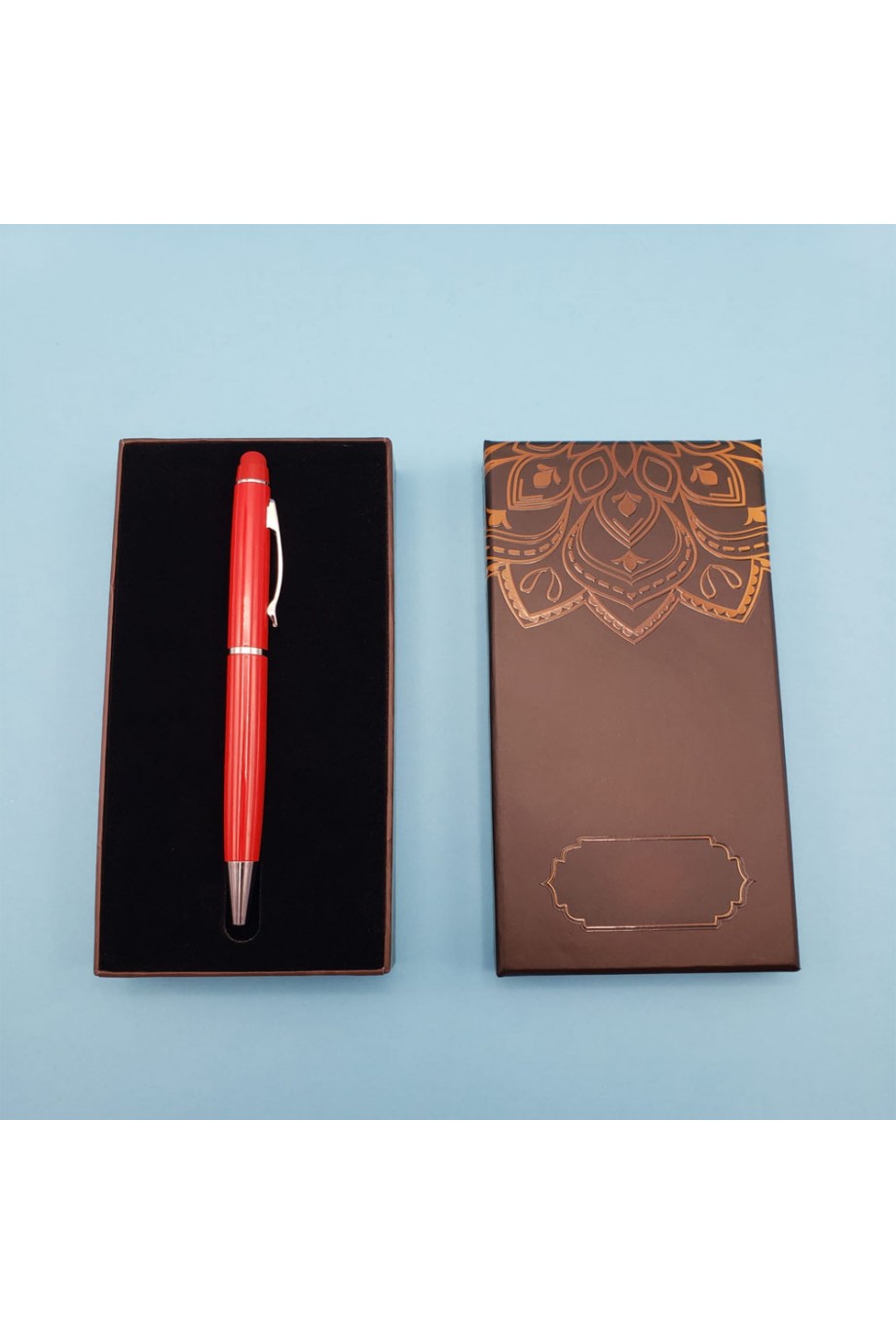 Mandala Desenli Kutulu Kırmızı Touchpen Tükenmez Kalem Mandala Desenli Kutulu Kırmızı Touchpen Tükenmez Kalem