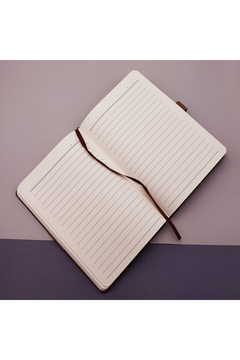 Tarihsiz Ajanda Defter Kahverengi Beyaz Renk