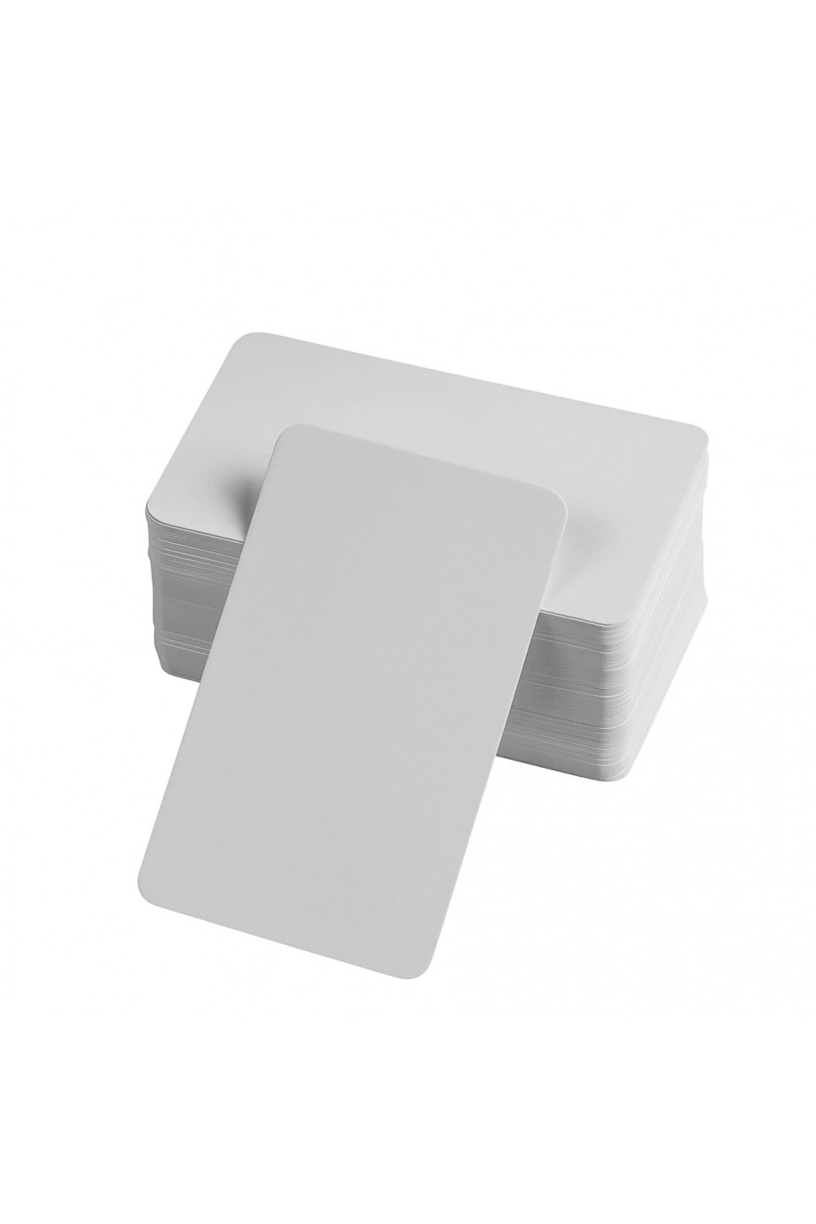 Boş Kelime Kartları 5x8 cm - 50 Adet Oval Kenarlı | Tabu & Not Kartları - Beyaz