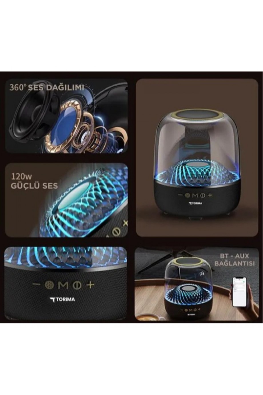 D33 Siyah Taşınabilir Kablosuz Bluetooth Hoparlör