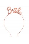 Rose Gold Renkli Taşlı “Bride” Gelin Tacı