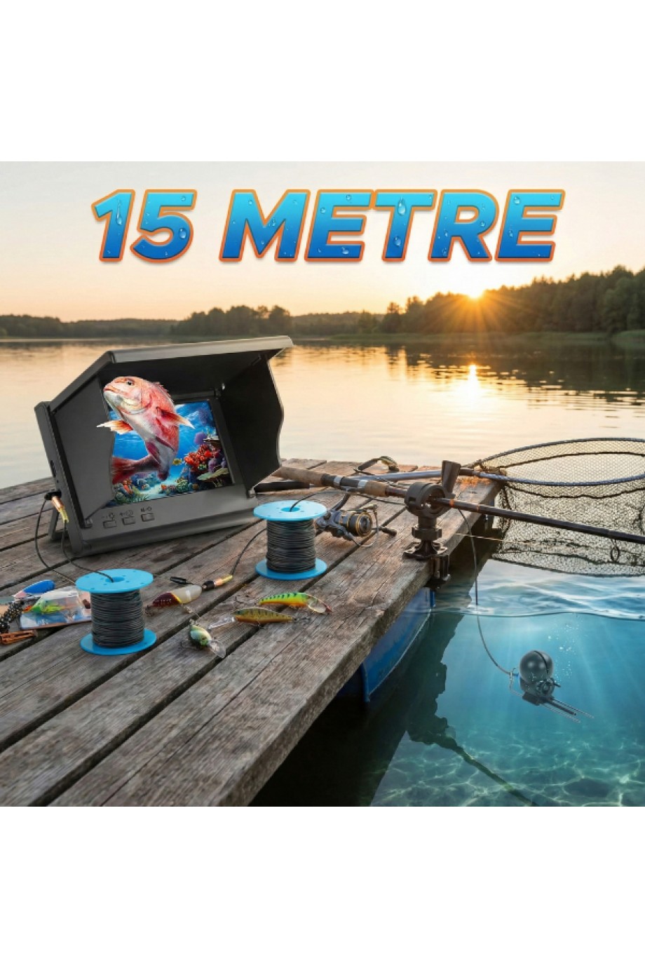 15 Metre Sualtı Balık Tutma Kamerası