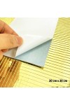Kendinden Yapışkanlı Aynalı Kare Gold Sticker 30x30 Cm