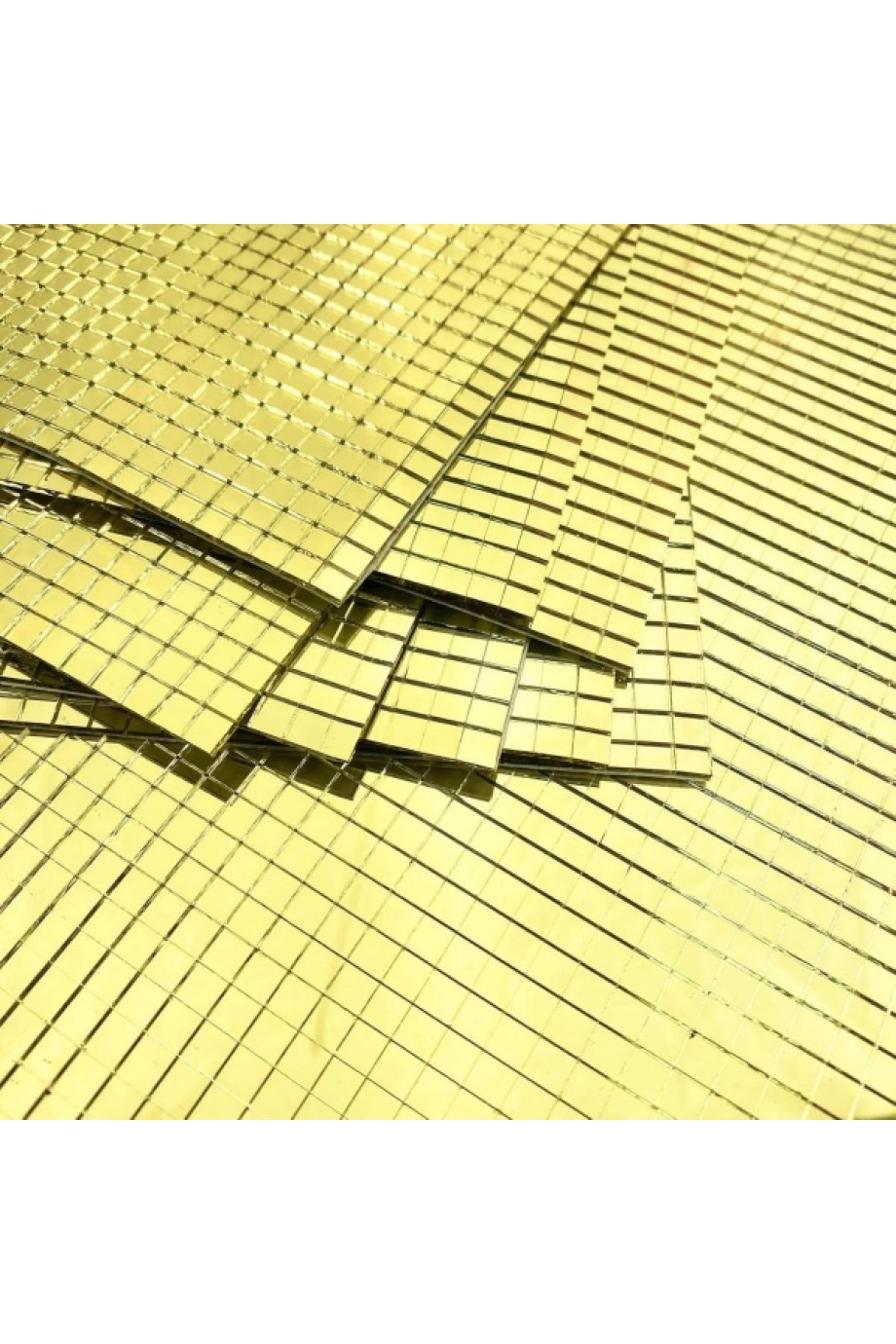 Kendinden Yapışkanlı Aynalı Kare Gold Sticker 30x30 Cm