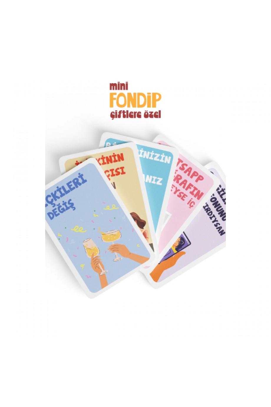 Mini Fondip Çiftlere Özel Eğlenceli Kart Oyunu