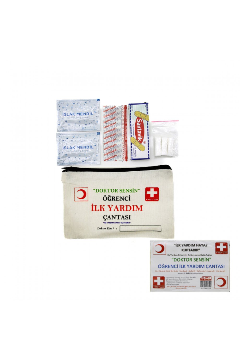 Bez Çantalı Öğrenci İlk Yardım Seti Bez Çantalı Öğrenci İlk Yardım Seti