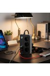 Akım Korumalı 3 Prizli 3 USB Girişli Uzatma Kablosu Akım Korumalı 3 Prizli 3 USB Girişli Uzatma Kablosu