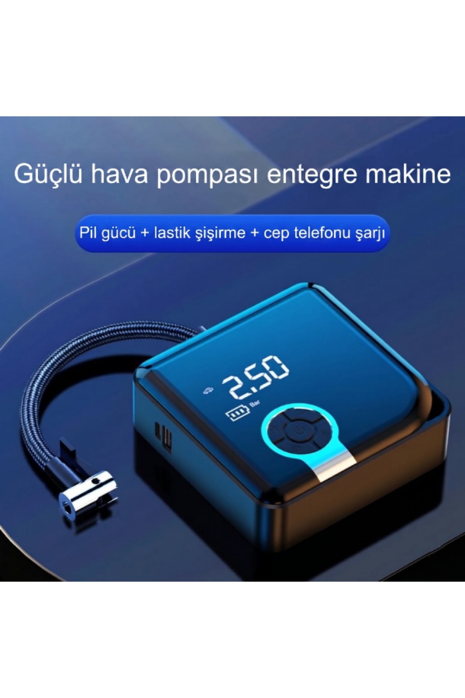 Taşınabilir Şarjlı Powerbank Hava Kompresörü