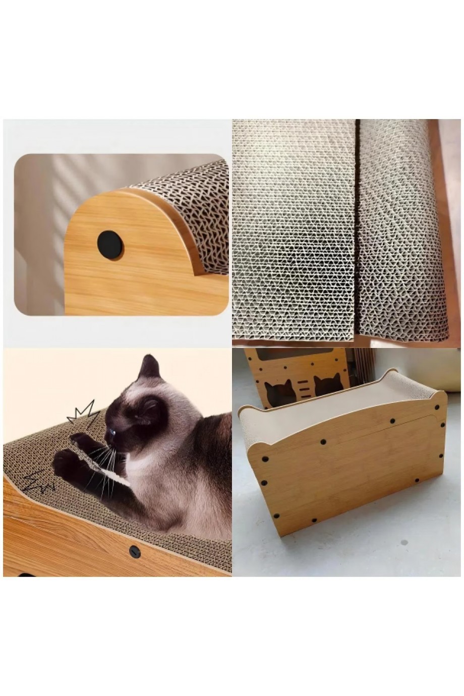 Ahşap Tek Katlı Tırmalamalı Evcil Hayvan Oyun Evi