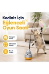 Kedi Şekilli Dönen Peluş Balıklı Olta Oyuncağı