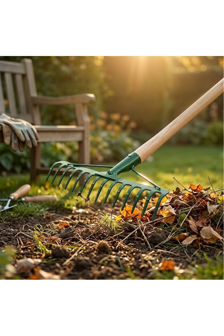 14 Dişli Metal Bahçe Tırmığı - 37 cm Genişlik - Dayanıklı Yapı