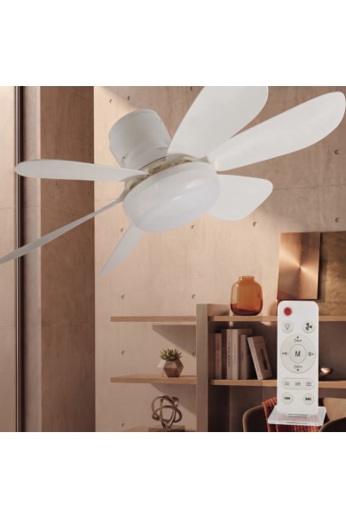 LED Tavan Vantilatörü - Avize - 52 cm - Zaman Ayarlı - Uzatma Duy Aparatlı