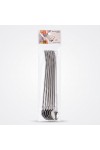 6'lı Kaşıklı Pipet Seti - Metal - Pipet Temizleme Fırçası